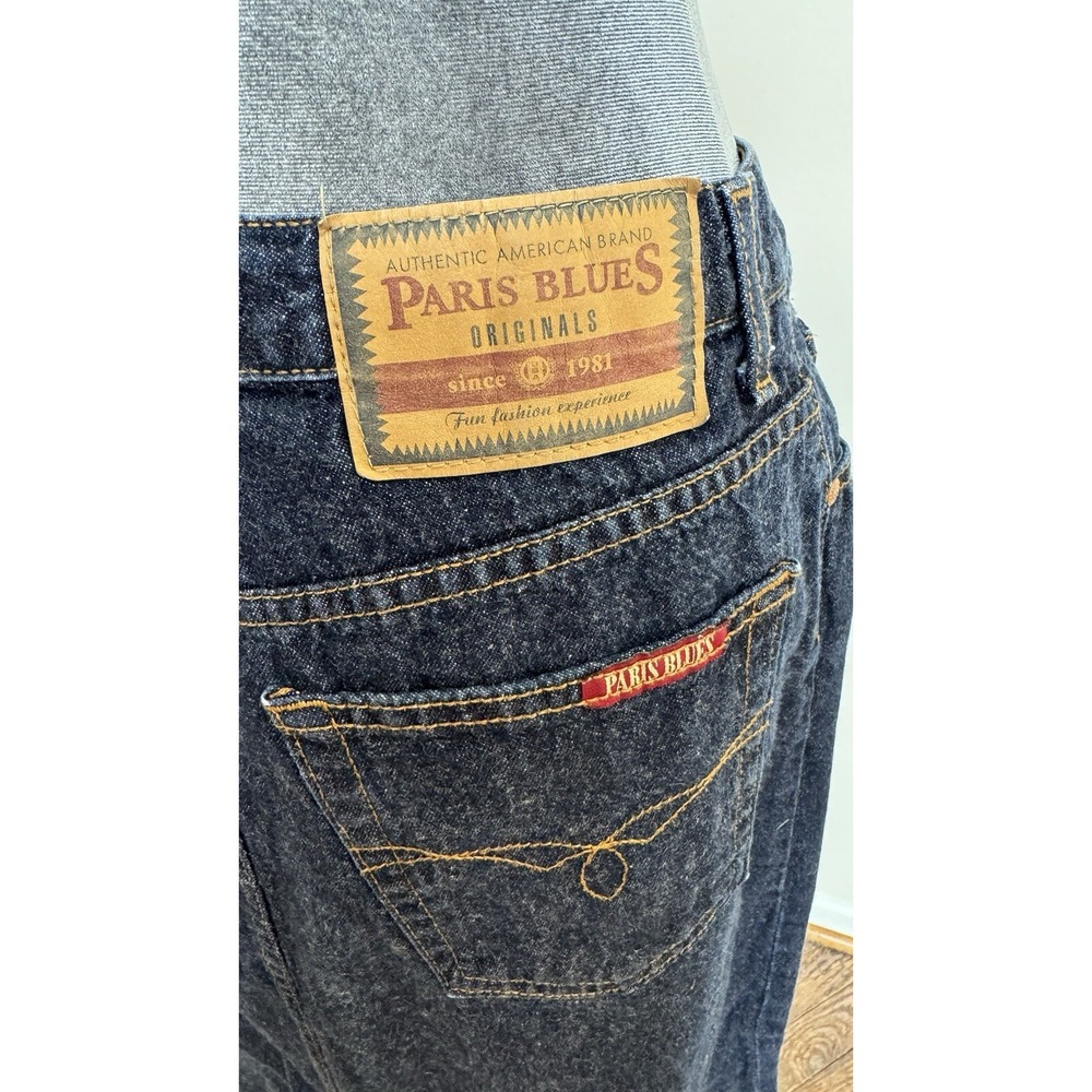 Vtg Y2K Denim Jean Fringe Skirt 11 Dark Wash Cowgirl Western Country Boho USA - Picture 10 of 16